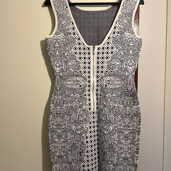 BCBG Bodycontour Dress - Black/White - M - Picture 3 of 7